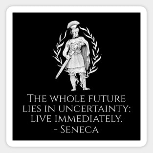 Motivational Seneca Quote On Future Ancient Roman Philosophy Magnet